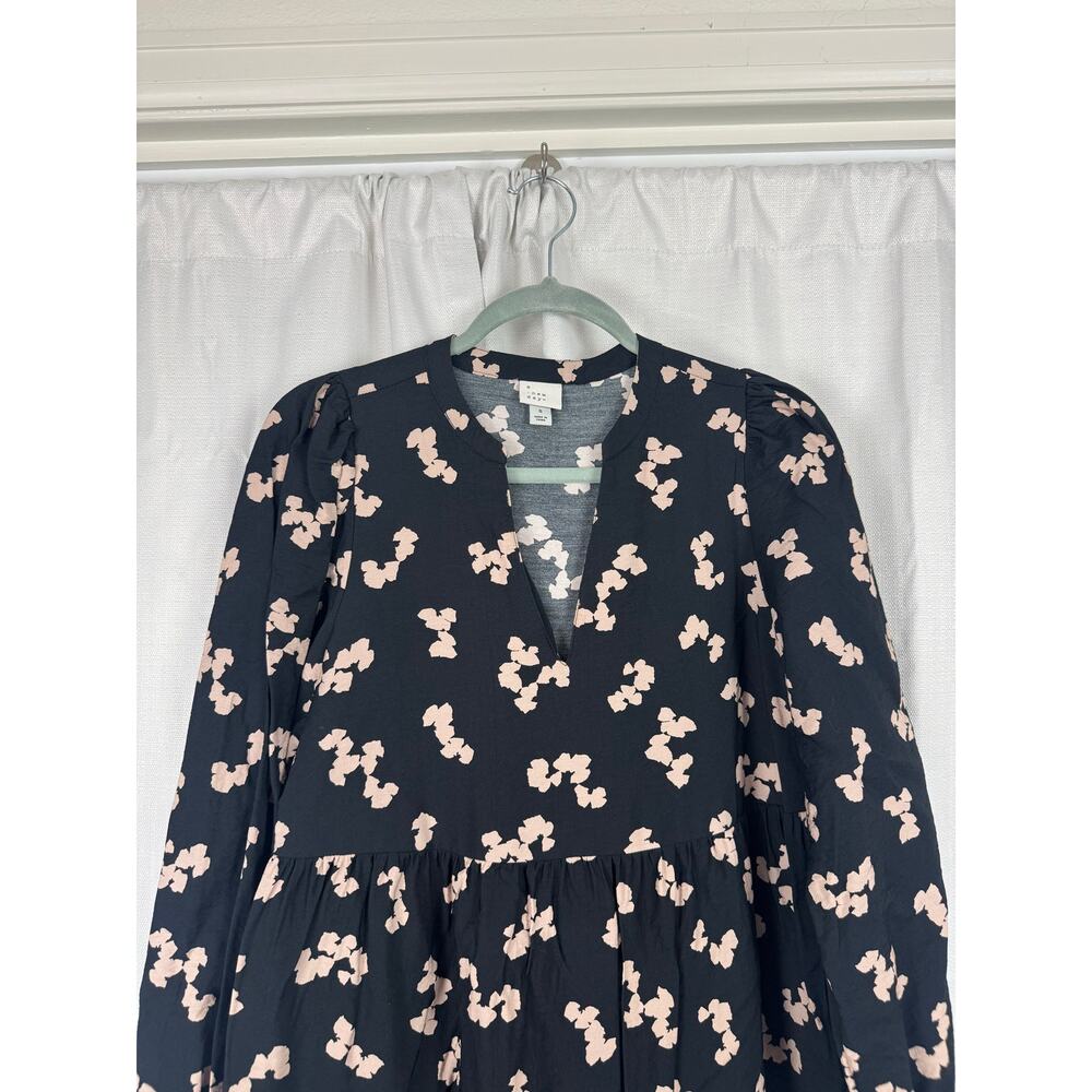 A New Day Floral Midi Dress Cottagecore Boho Tiered Long Sleeve - Picture 2 of 5